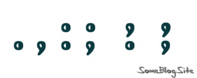 period, comma, colon, semi-colon, colon-semi, and semi-semi