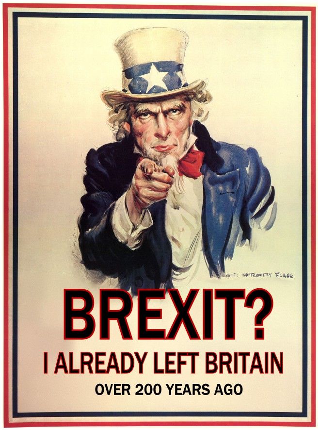 image of Uncle Sam talking about Brexit