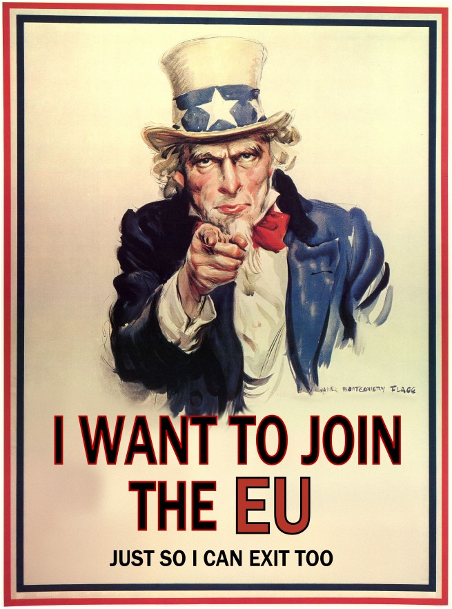 image of Uncle Sam talking about Brexit