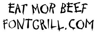 image of Font-fil-A, the font meant to resemble the lettering used in the 'Eat Mor Chikin' ad campaign
