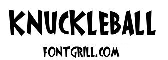 image of Knuckleball font