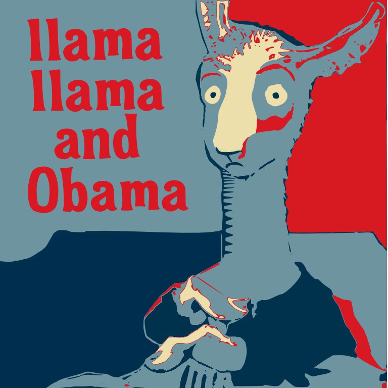 book cover of llama llama and Obama