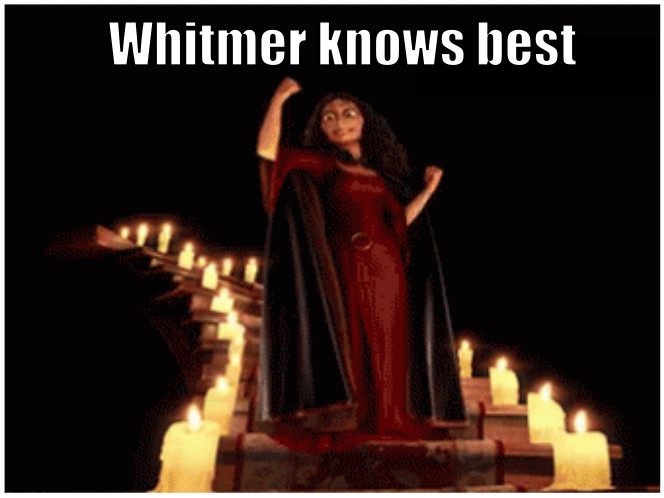 image of Mother Gothel, captioned that Whitmer knows best