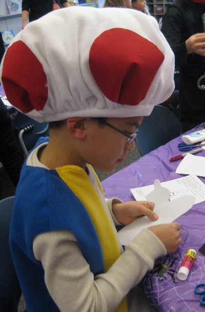 picture of a Toad (from Mario Kart) costume for Halloween