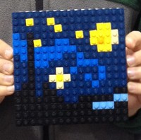 Starry Night art at the Lego Kids Fest