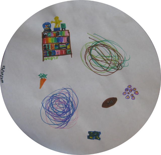 image of kid's drawing for homemade plate