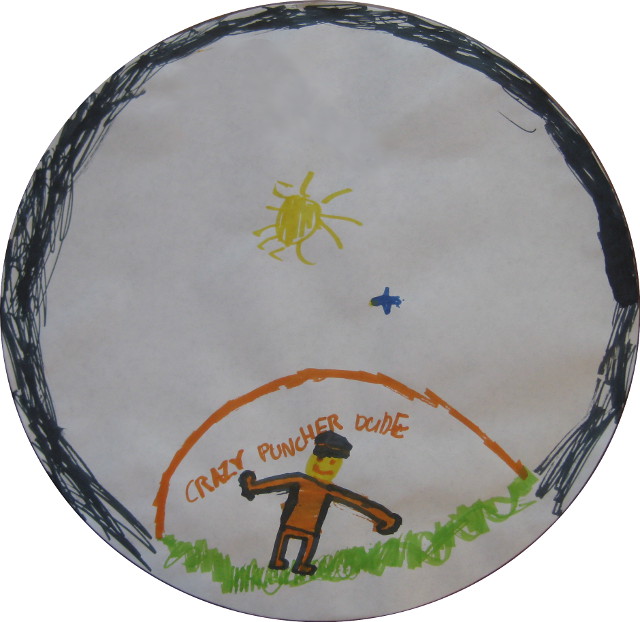 image of kid's drawing for homemade plate