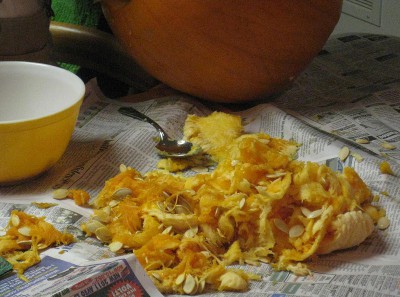 picture of pumpkin seeds and slime