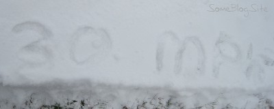 picture of roads drawn in the snow on the lawn