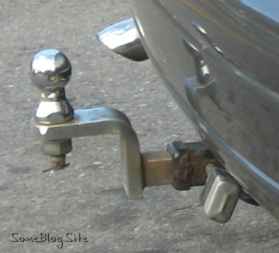 photo of trailer hitch on a Ford Focus