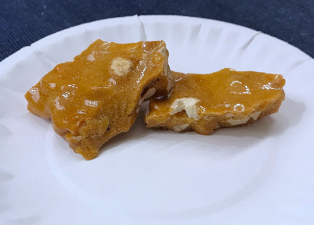 image of Christmas cookies called peanut brittle