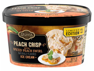image of private selection peach crisp ice cream