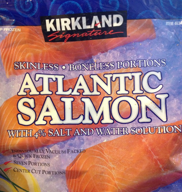 a bag of salmon
