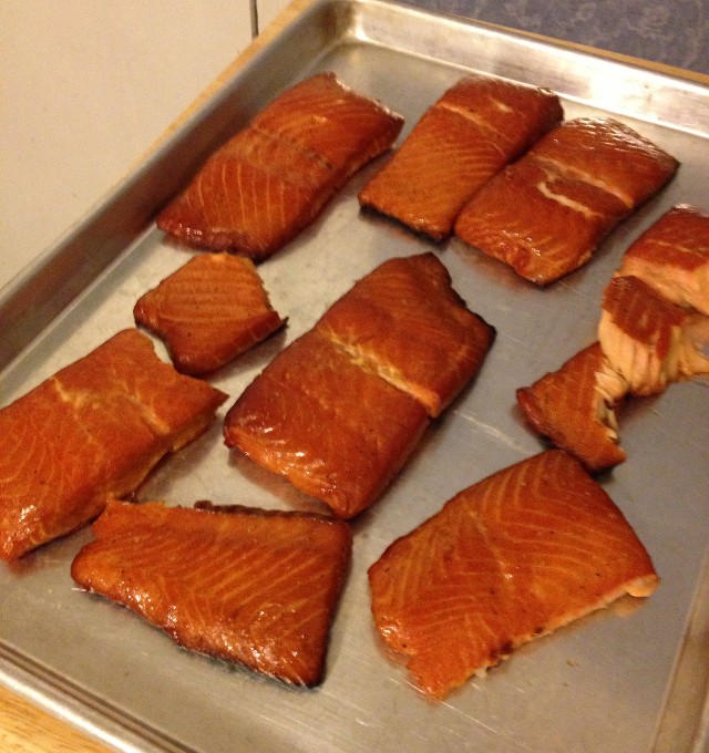 salmon smoking complete
