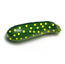 image of an itsy bitsy teenie weenie yeenie yellow polka dot zucchini