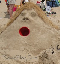 picture of the a Kate Smith sand sculpture