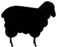silhouette of a lamb