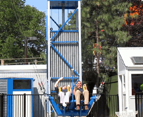animated image video of the Slingshot ride at Cedar Point