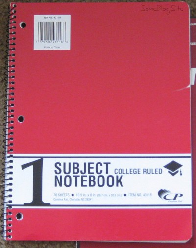 photo of a wired notebook