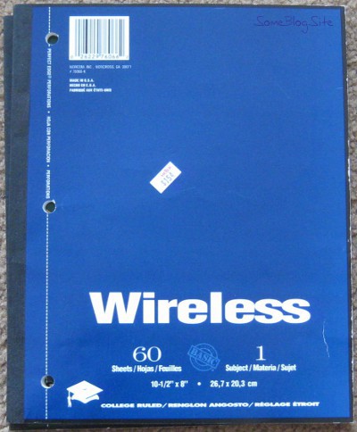 photo of a wireless notebook