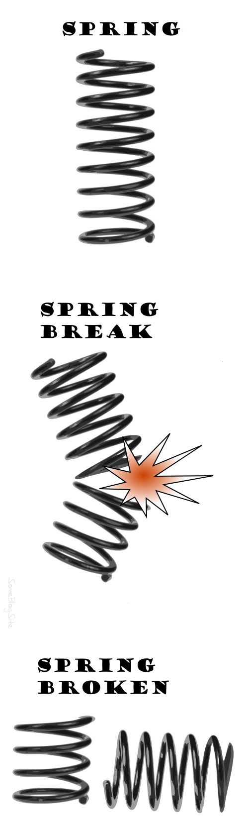 image of a spring breaking for spring break, then it is spring broken