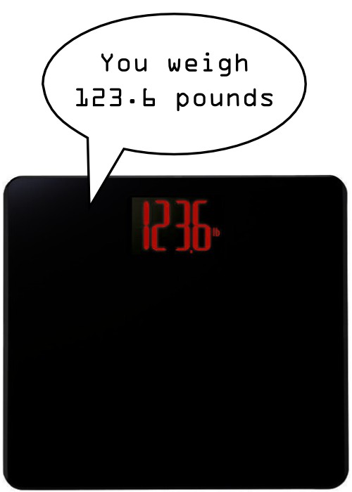 image of talking scales