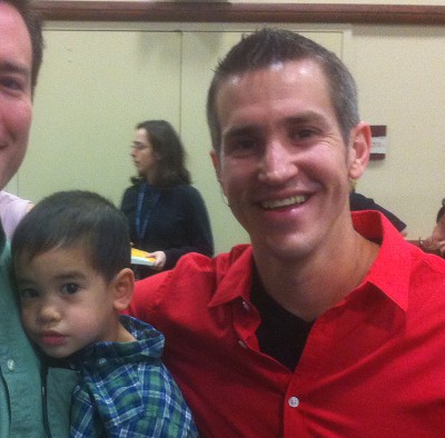 picture of a child with Jon Acuff and side hugs