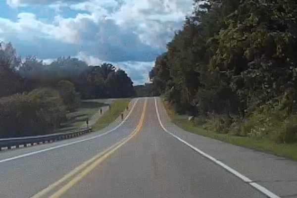 image of some bicyclists on the road and some bikers on the bike path