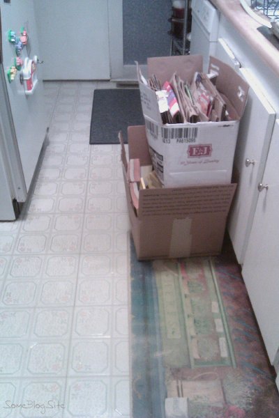 picture of neatly folded and stacked boxes in my kitchen