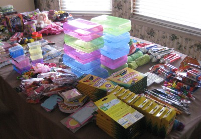 picture of toys to pack for Operation Christmas Child