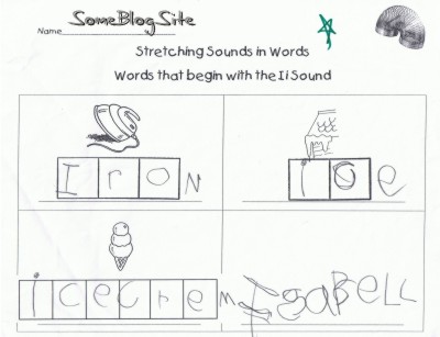 kindergarten schoolwork for the letter I