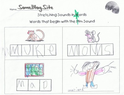 kindergarten schoolwork for the letter M