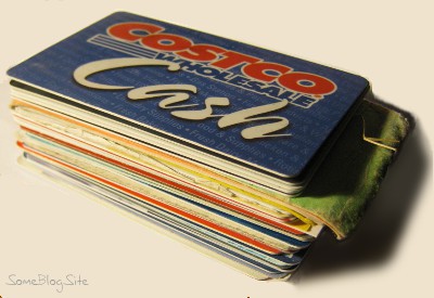 photo of all the cards in my wallet