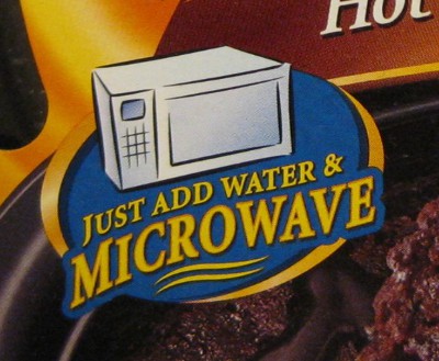 picture of Betty Crocker box of Warm Delights microwave brownies