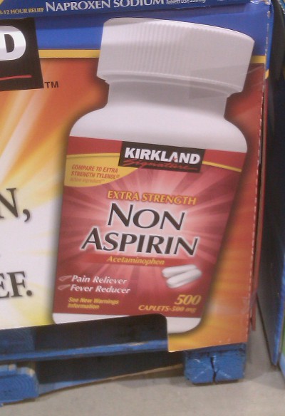 picture of an advertisement for non-aspirin