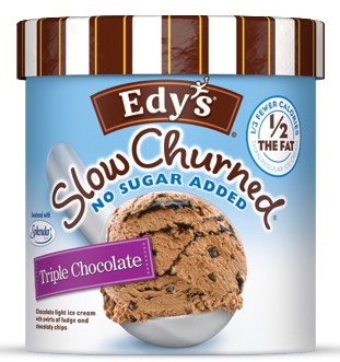 image of container of Edy's ice cream with no sugar added