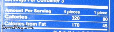 picture of the 80-calorie claim on the side of the ice cream candy bar box