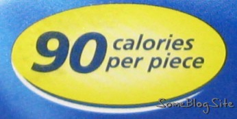 picture of the 90-calorie claim on the front of the ice cream candy bar box