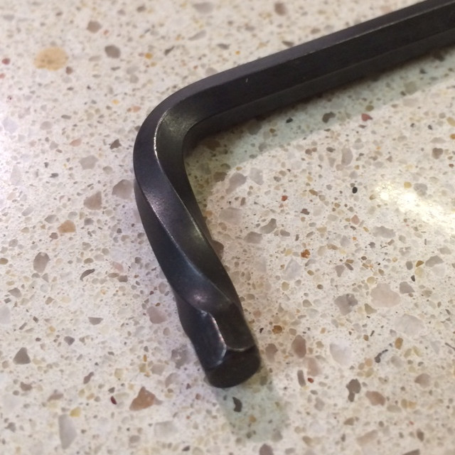 image of a twisted allen wrench