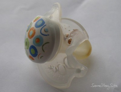 picture of a pacifier that melted in the dishwasher