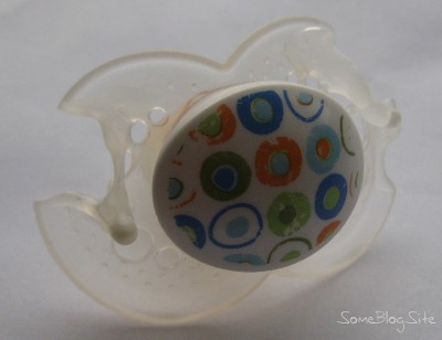 picture of a pacifier that melted in the dishwasher