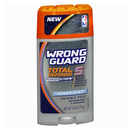 photo of right guard deodorant changed to wrong guard