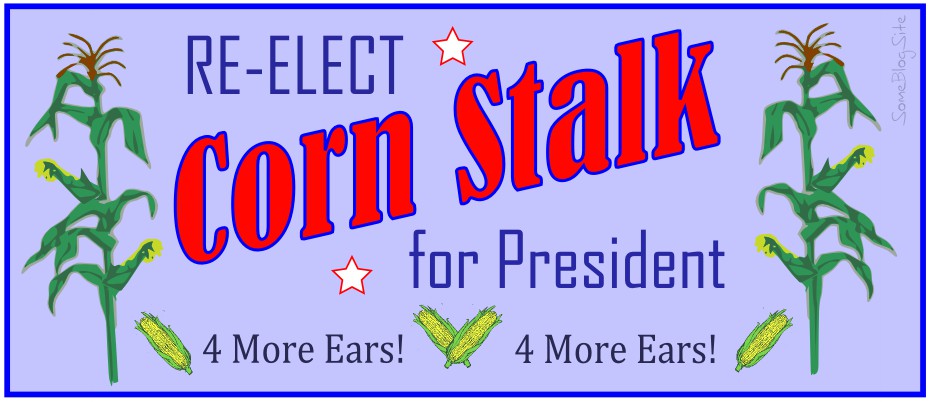 re-election campaign for a corn stalk, for 4 more ears instead of of 4 more years