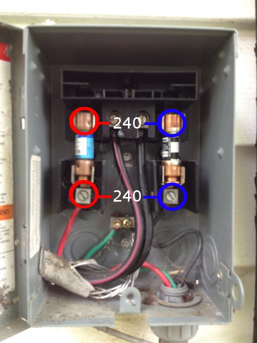 image of the external fuse box for a central air conditioning system