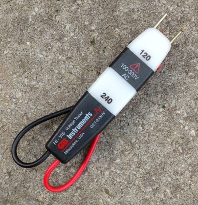 image of a standard household (mains) voltage tester