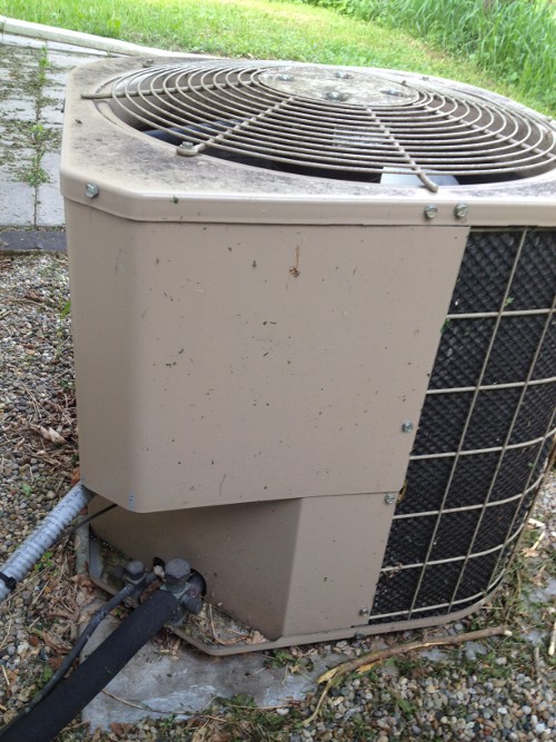 image of the outside unit of a central air conditioning system