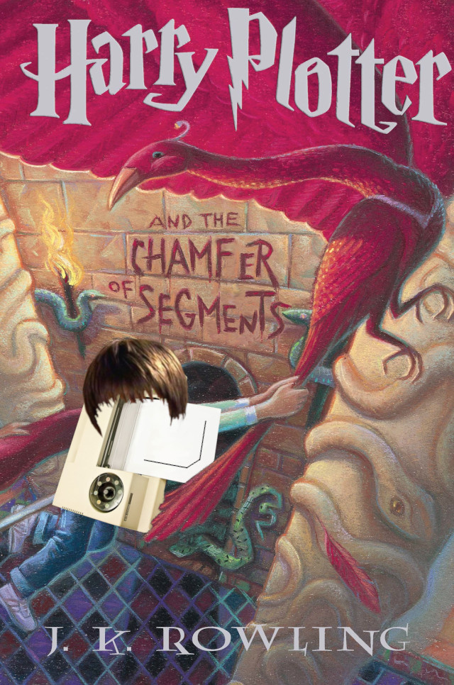 image of the book Harry Plotter and the Chamfer of Segments, a spoof of Harry Potter and the Chamber of Secrets