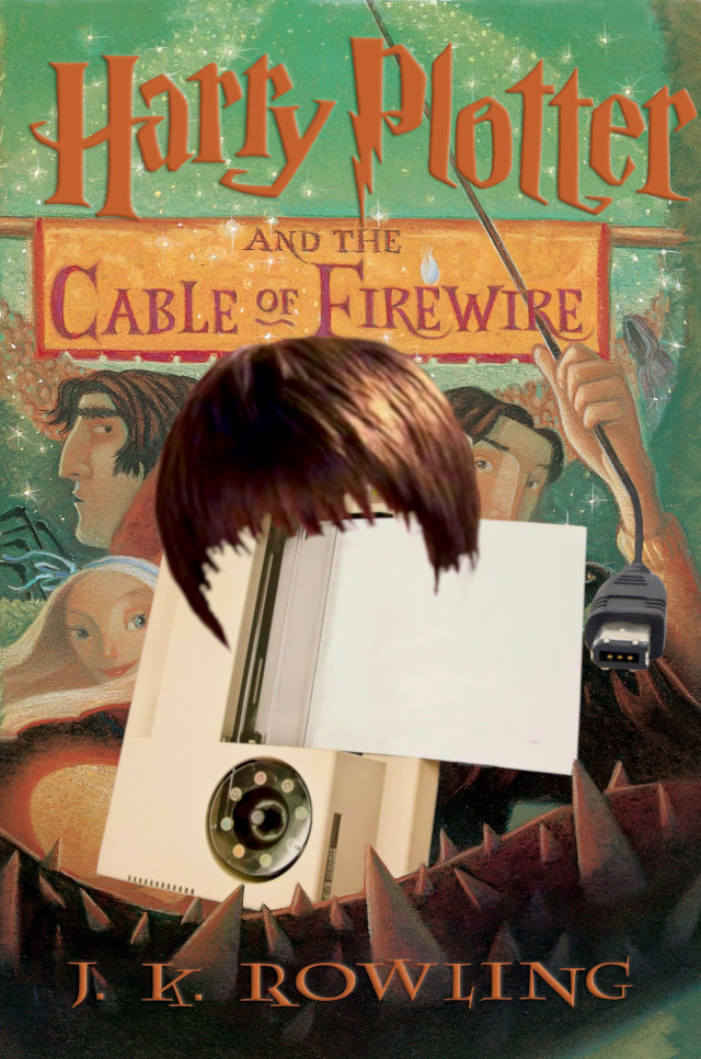 image of the book Harry Plotter and the Cable of Firewire, a spoof of Harry Potter and the Goblet of Fire