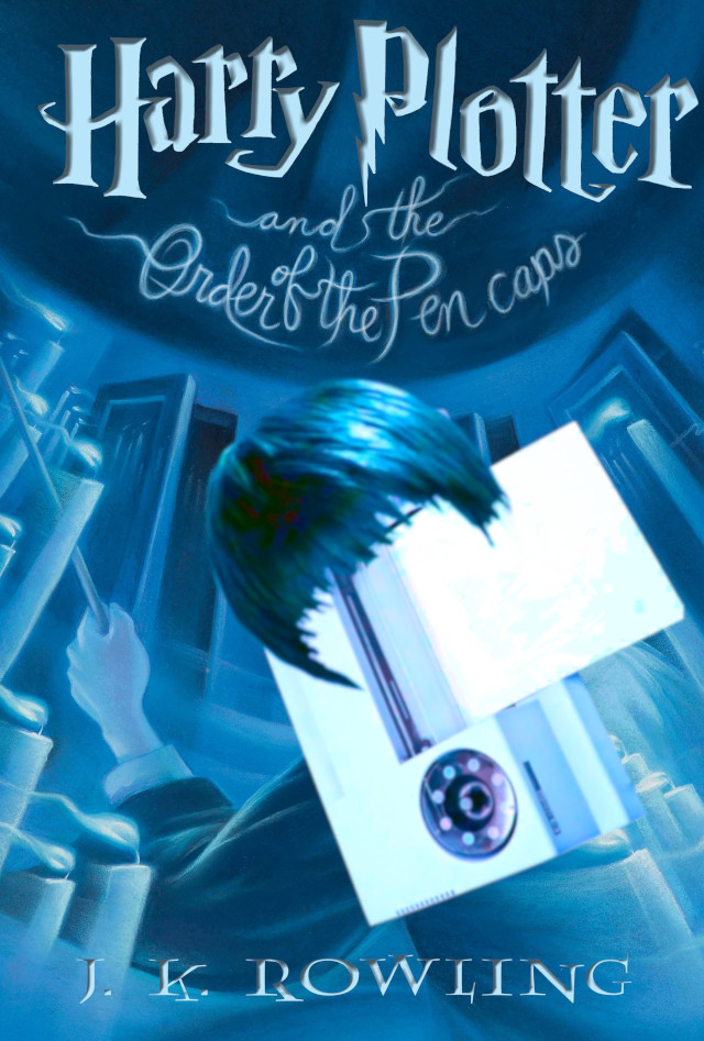 image of the book Harry Plotter and the Order of the Pencaps, a spoof of Harry Potter and the Order of the Phoenix