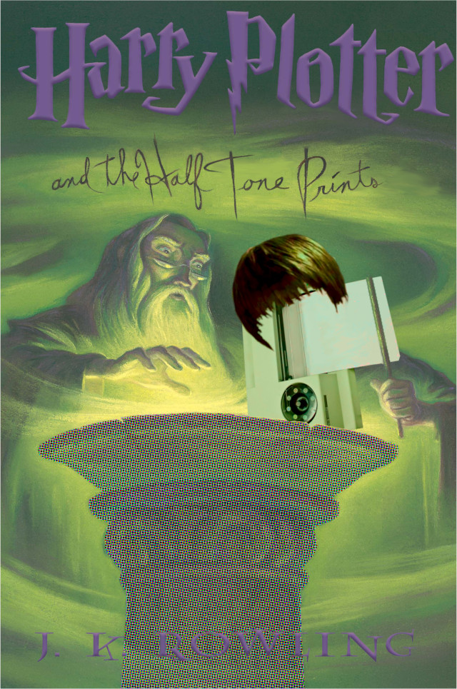 image of the book Harry Plotter and the Half Tone Prints, a spoof of Harry Potter and the Half-Blood Prince